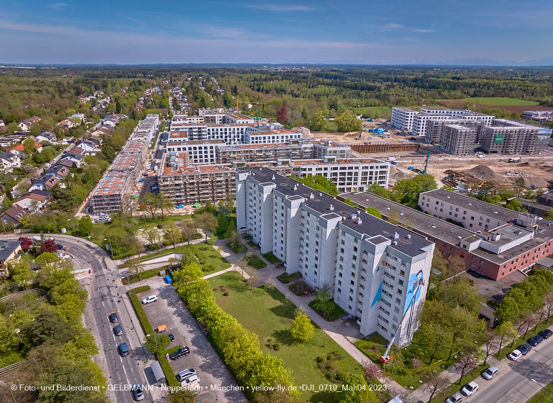 04.05.2023 - Luftbilder vom Alexisqaurtier und Pandion Verde in Neuperlach 04.05.2023 - Luftbilder vom Alexisqaurtier und Pandion Verde in Neuperlach